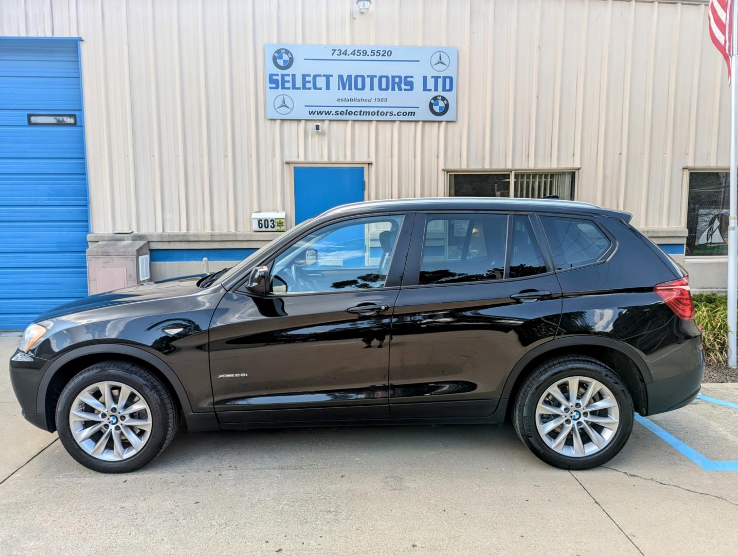 2014 Black Metallic /Black Leather BMW X3 (5UXWX9C56E0) with an 2.0L I4 F DOHC 16V engine, Automatic transmission, located at 603 Amelia Street, Plymouth, MI, 48170, (734) 459-5520, 42.378841, -83.464546 - Photo#1