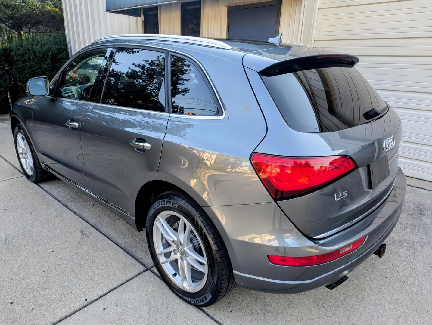 2015 Monsoon Grey Metallic /Black Leather Audi Q5 2.0T Premium Plus quattro (WA1LFAFP2FA) with an 2.0L L4 DOHC 16V engine, 8-Speed Automatic transmission, located at 603 Amelia Street, Plymouth, MI, 48170, (734) 459-5520, 42.378841, -83.464546 - Vehicles shown by appointment - Please call ahead - 734-459-5520, text 734-658-4573 or contact us via our web site at: http://www.selectmotors.com for complete Inventory, Photos, Videos and FREE Carfax Reports. 2015 Audi Q5 2.0T Quattro Premium Plus, Monsoon Grey Metallic, Black leather interio - Photo#2