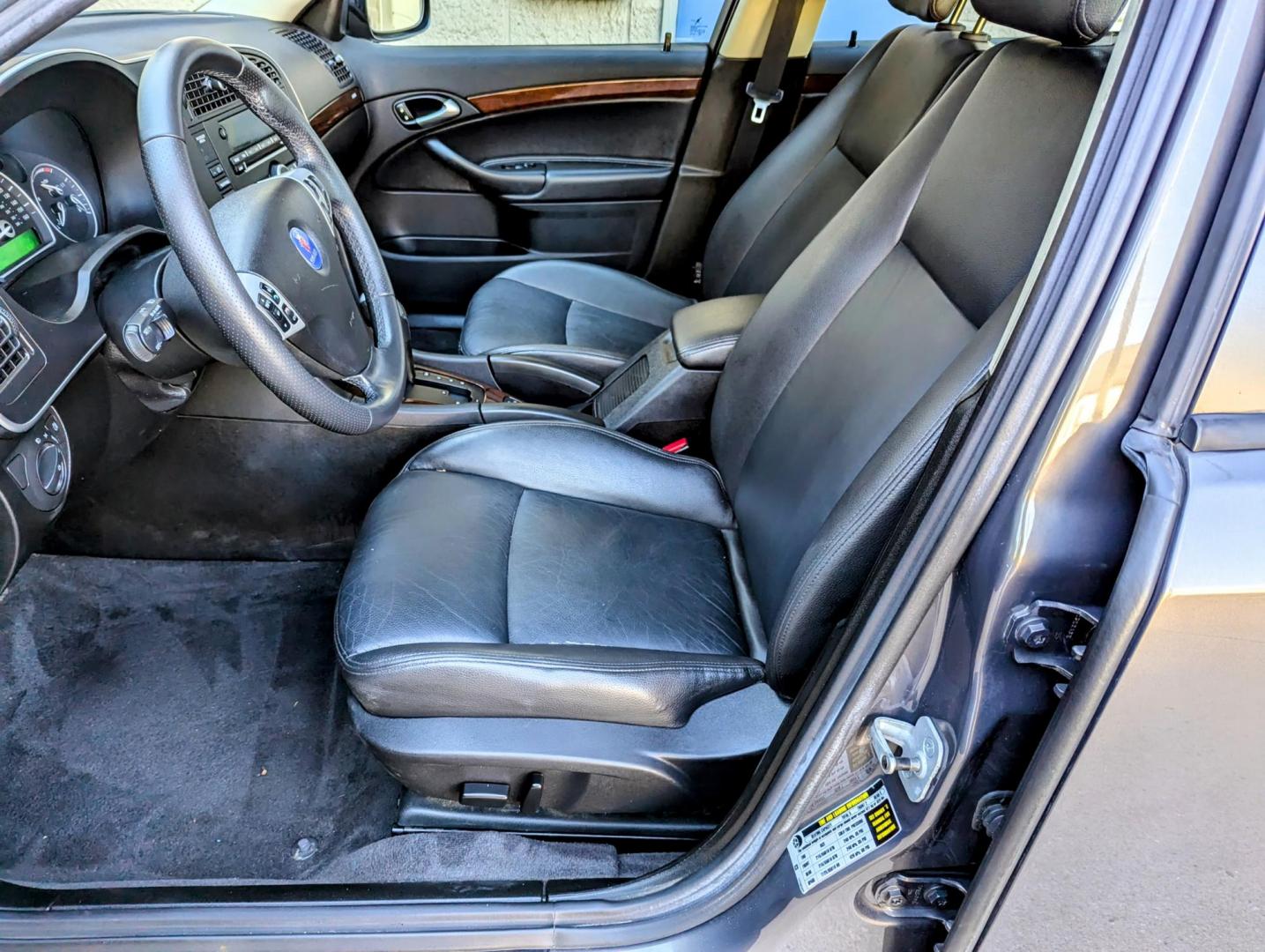 2008 Smoke Beige Metallic /Black Leather Saab 9-3 2.0T (YS3FB49Y481) with an 2.0L L4 DOHC 16V TURBO engine, 5-Speed Automatic Overdrive transmission, located at 603 Amelia Street, Plymouth, MI, 48170, (734) 459-5520, 42.378841, -83.464546 - Vehicles shown by appointment - Please call ahead - 734-459-5520, text 734-658-4573 or contact us via our web site at: http://www.selectmotors.com for complete Inventory, Photos, Videos and FREE Carfax Reports. 2008 Saab 9-3 2.0, Smoke Beige Metallic with Black leather interior, 93K miles, automa - Photo#4