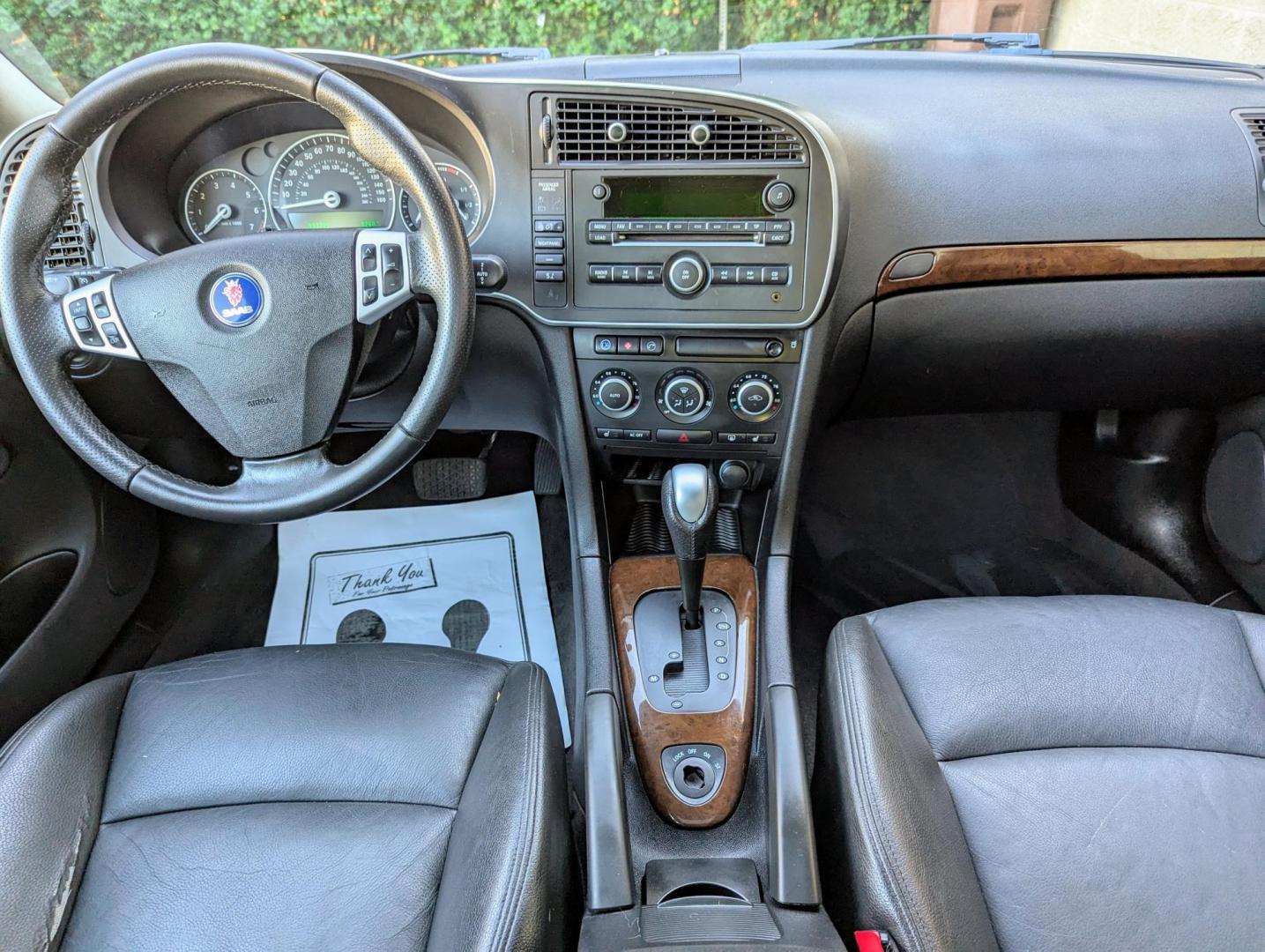 2008 Smoke Beige Metallic /Black Leather Saab 9-3 2.0T (YS3FB49Y481) with an 2.0L L4 DOHC 16V TURBO engine, 5-Speed Automatic Overdrive transmission, located at 603 Amelia Street, Plymouth, MI, 48170, (734) 459-5520, 42.378841, -83.464546 - Vehicles shown by appointment - Please call ahead - 734-459-5520, text 734-658-4573 or contact us via our web site at: http://www.selectmotors.com for complete Inventory, Photos, Videos and FREE Carfax Reports. 2008 Saab 9-3 2.0, Smoke Beige Metallic with Black leather interior, 93K miles, automa - Photo#8