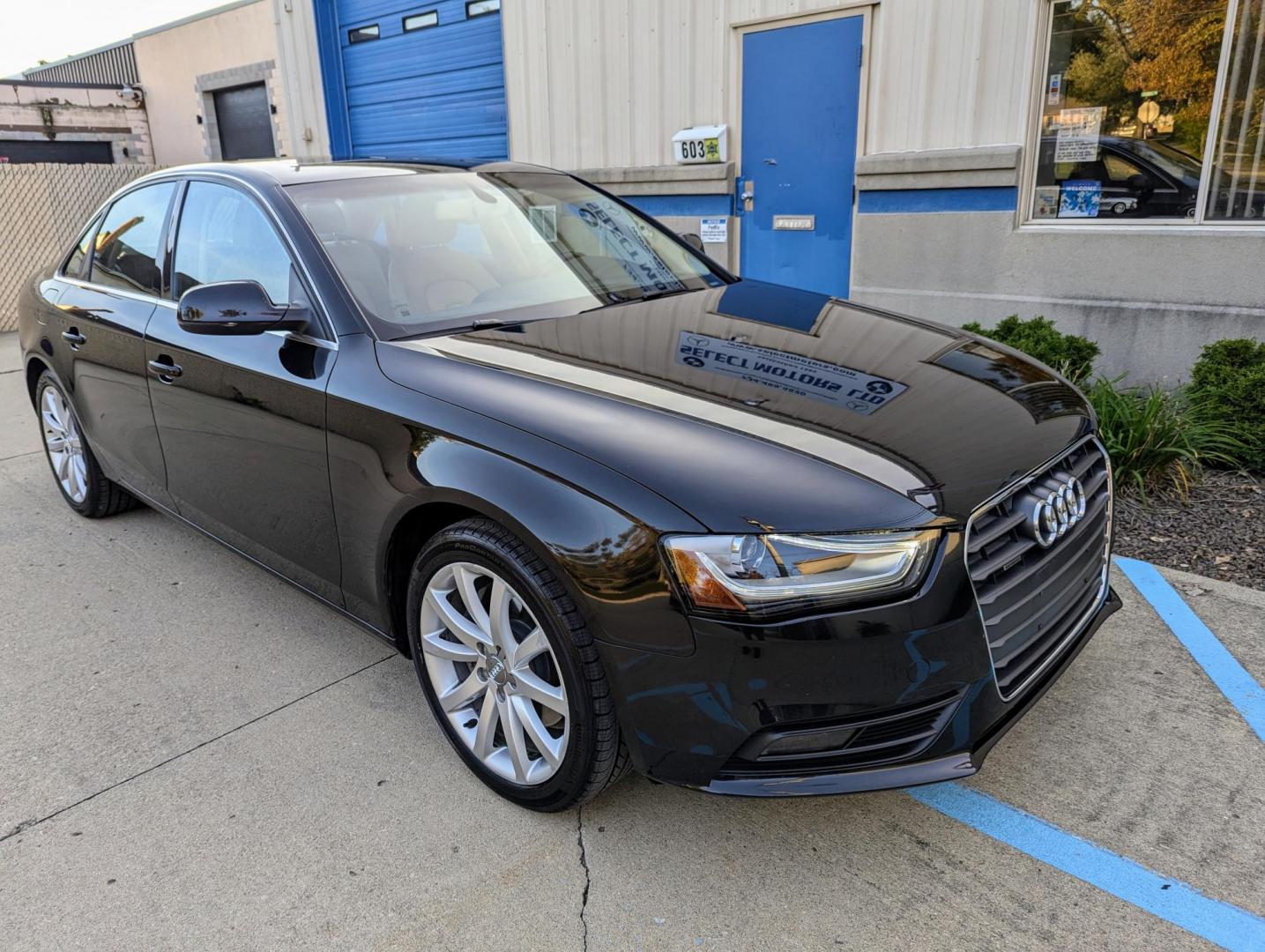 2013 Black /Beige/Black Leather Audi A4 2.0T Sedan quattro Tiptronic (WAUFFAFL9DN) with an 2.0L L4 DOHC 16V TURBO engine, 6-Speed Automatic transmission, located at 603 Amelia Street, Plymouth, MI, 48170, (734) 459-5520, 42.378841, -83.464546 - Vehicles shown by appointment - Please call ahead - 734-459-5520, text 734-658-4573 or contact us via our web site at: http://www.selectmotors.com for complete Inventory, Photos, Videos and FREE Carfax Reports. 2013 Audi A4 Quattro 2.0T Premium Plus, Brilliant Black with Beige/Black leather i - Photo#10