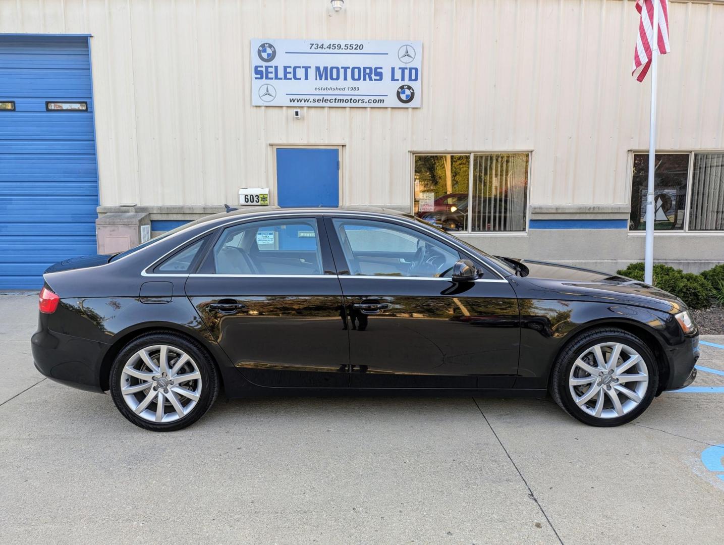 2013 Black /Beige/Black Leather Audi A4 2.0T Sedan quattro Tiptronic (WAUFFAFL9DN) with an 2.0L L4 DOHC 16V TURBO engine, 6-Speed Automatic transmission, located at 603 Amelia Street, Plymouth, MI, 48170, (734) 459-5520, 42.378841, -83.464546 - Vehicles shown by appointment - Please call ahead - 734-459-5520, text 734-658-4573 or contact us via our web site at: http://www.selectmotors.com for complete Inventory, Photos, Videos and FREE Carfax Reports. 2013 Audi A4 Quattro 2.0T Premium Plus, Brilliant Black with Beige/Black leather i - Photo#11