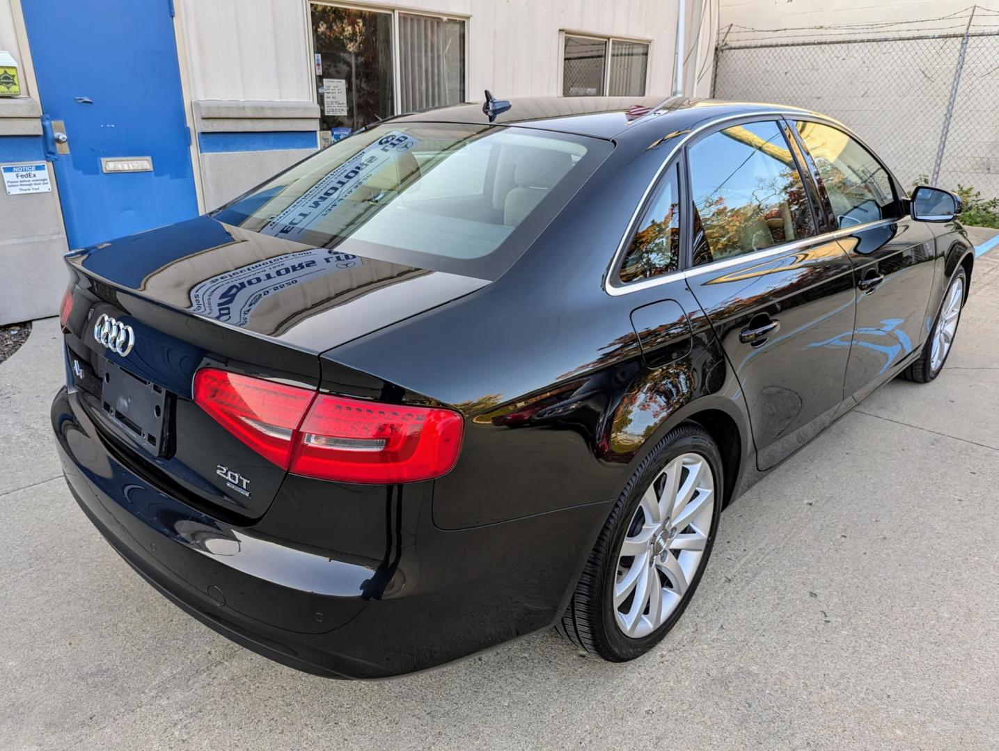 2013 Black /Beige/Black Leather Audi A4 2.0T Sedan quattro Tiptronic (WAUFFAFL9DN) with an 2.0L L4 DOHC 16V TURBO engine, 6-Speed Automatic transmission, located at 603 Amelia Street, Plymouth, MI, 48170, (734) 459-5520, 42.378841, -83.464546 - Vehicles shown by appointment - Please call ahead - 734-459-5520, text 734-658-4573 or contact us via our web site at: http://www.selectmotors.com for complete Inventory, Photos, Videos and FREE Carfax Reports. 2013 Audi A4 Quattro 2.0T Premium Plus, Brilliant Black with Beige/Black leather i - Photo#12