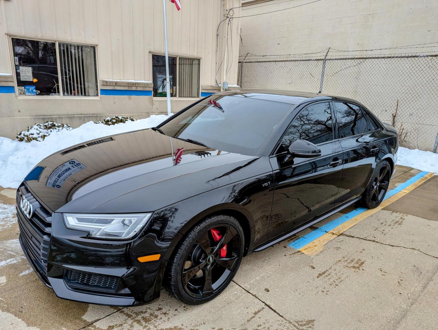 2018 Black /Grey Leather Audi S4 Premium Plus quattro (WAUB4AF49JA) with an 3.0L V6 DOHC 24V engine, 8A transmission, located at 603 Amelia Street, Plymouth, MI, 48170, (734) 459-5520, 42.378841, -83.464546 - Photo#0